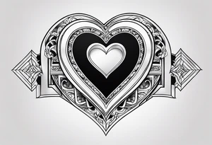 TIFFANY name, love heart on end tattoo idea