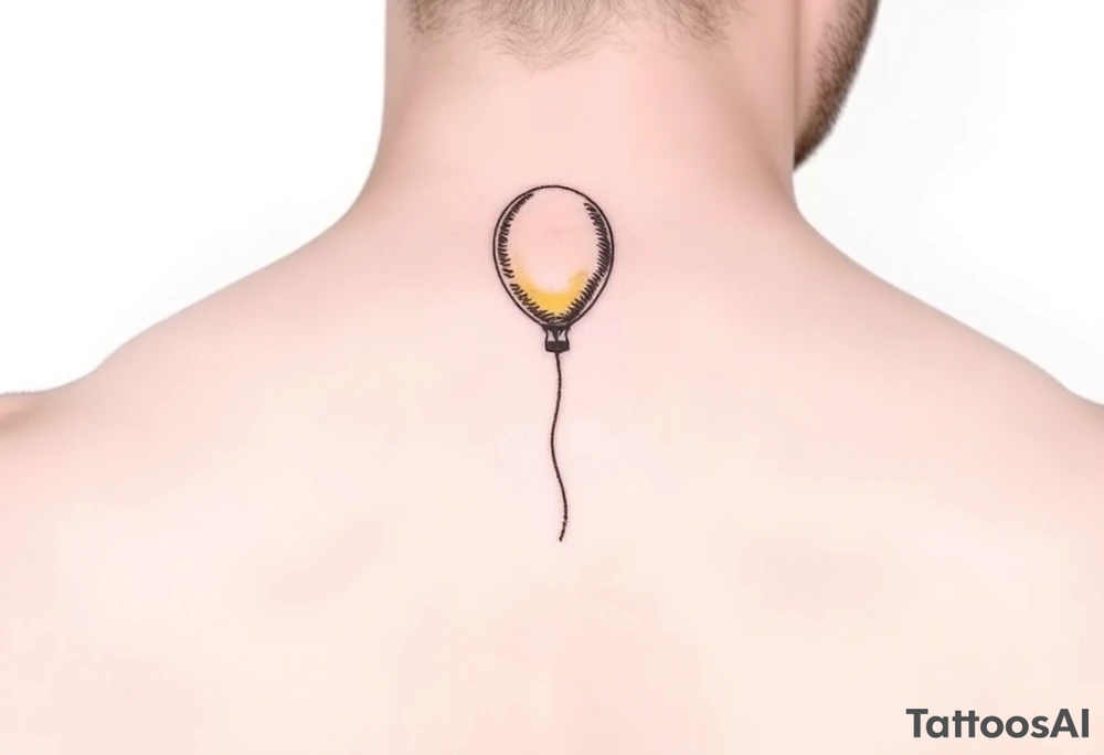 small yellow balloon osaat tattoo idea