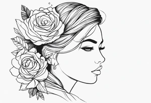 mały wąż z wystającym językiem tattoo idea