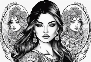 sibling tatoo 1 male 2 female tattoo idea