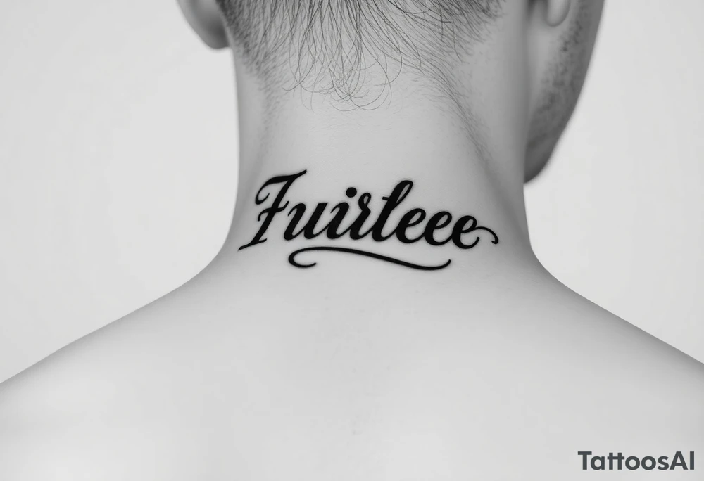 Name on the side of my neck behind the ear cover up tattoo idea tattoo idea