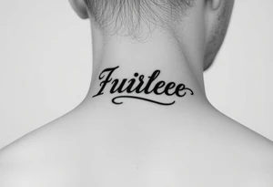 Name on the side of my neck behind the ear cover up tattoo idea tattoo idea