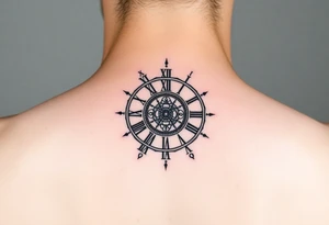vintage roman numerals within ornate clockwork mechanism tattoo idea