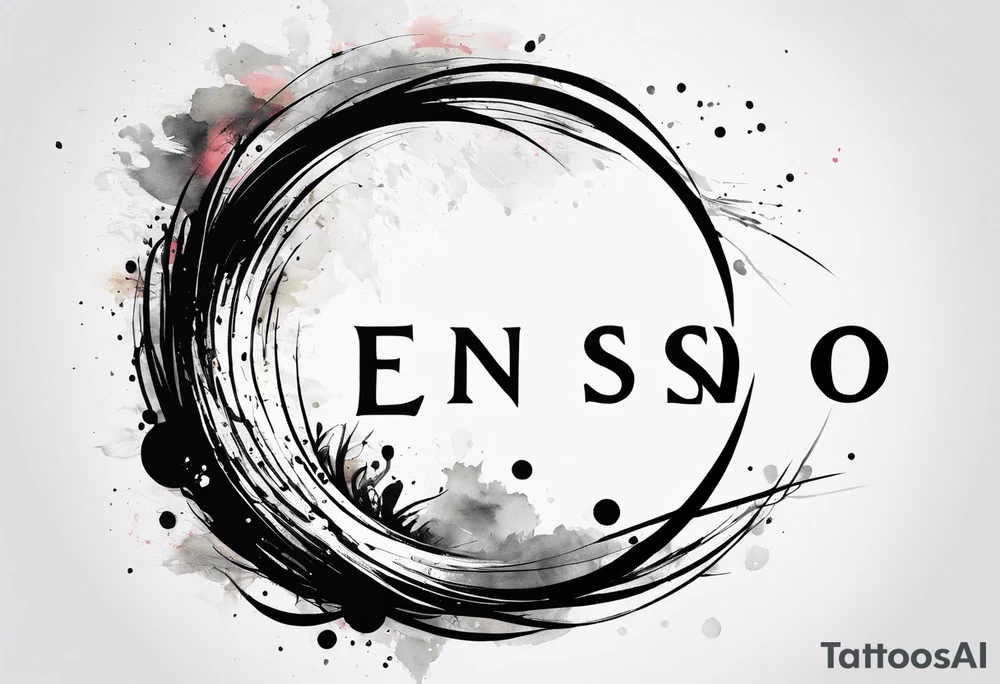 Enso symbol with words integrity, loyalty, honesty tattoo idea