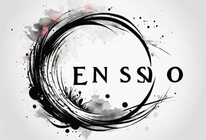Enso symbol with words integrity, loyalty, honesty tattoo idea