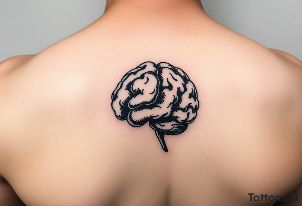 Walnut on the inside forearm that sort of looks like a brain tattoo idea