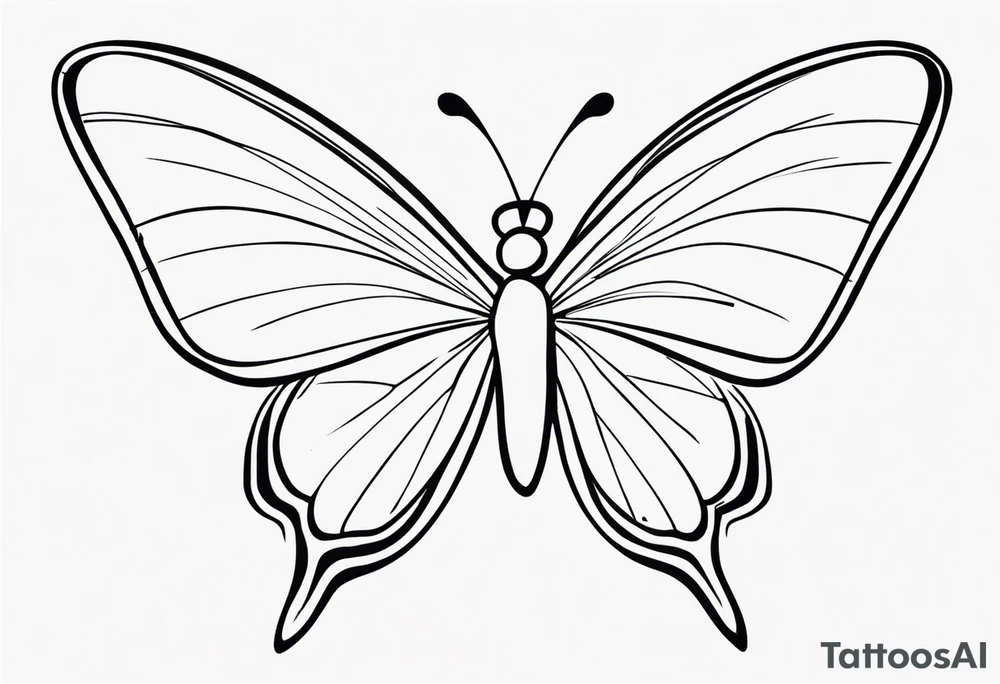 I was a continuous line tattoo with a cross and has a butterfly connected to it along with TRYGOD tattoo idea