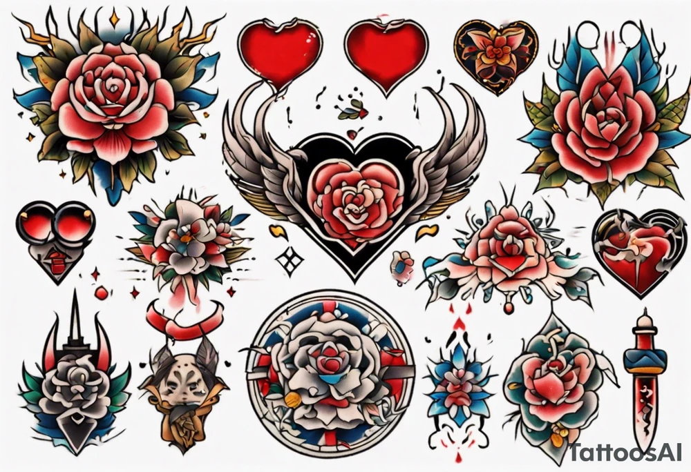 traditional heart tattoo tattoo idea