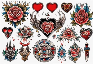 traditional heart tattoo tattoo idea