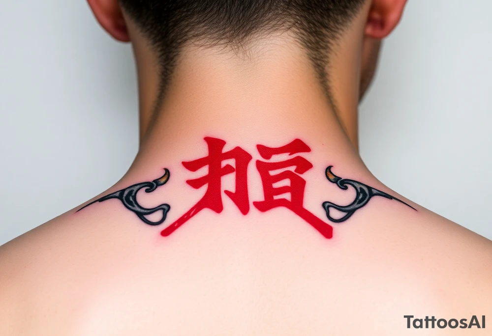 Theses japonés letter. In front of end neck
ジェファーソン
         16 
Red letter in the end of front of neck small letters tattoo idea