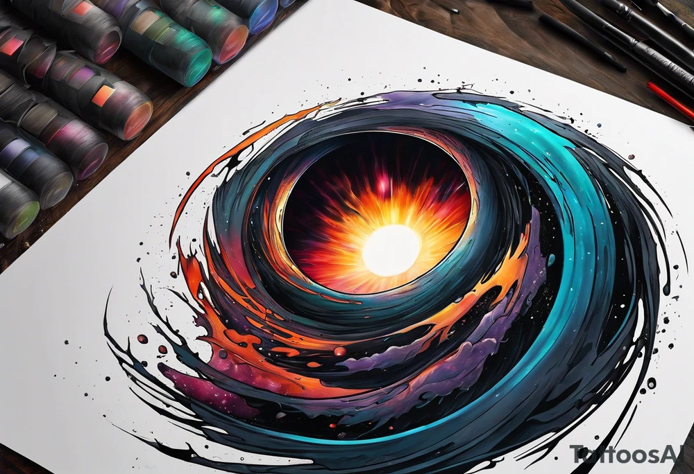A black hole tattoo idea