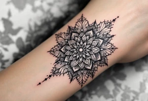 mandala with sacred flower of life in the middle tattoo idea