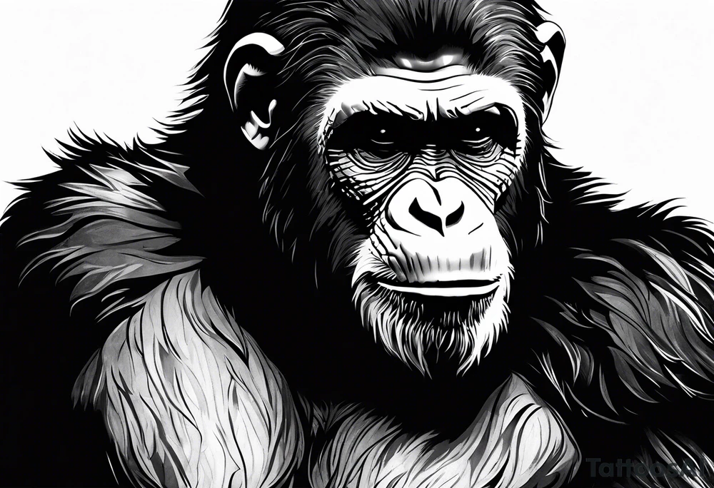 Caesar from the movie planet of the apes tattoo idea