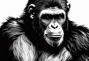 Caesar from the movie planet of the apes tattoo idea