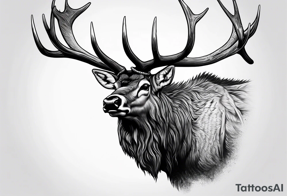 Elk Bugling tattoo idea