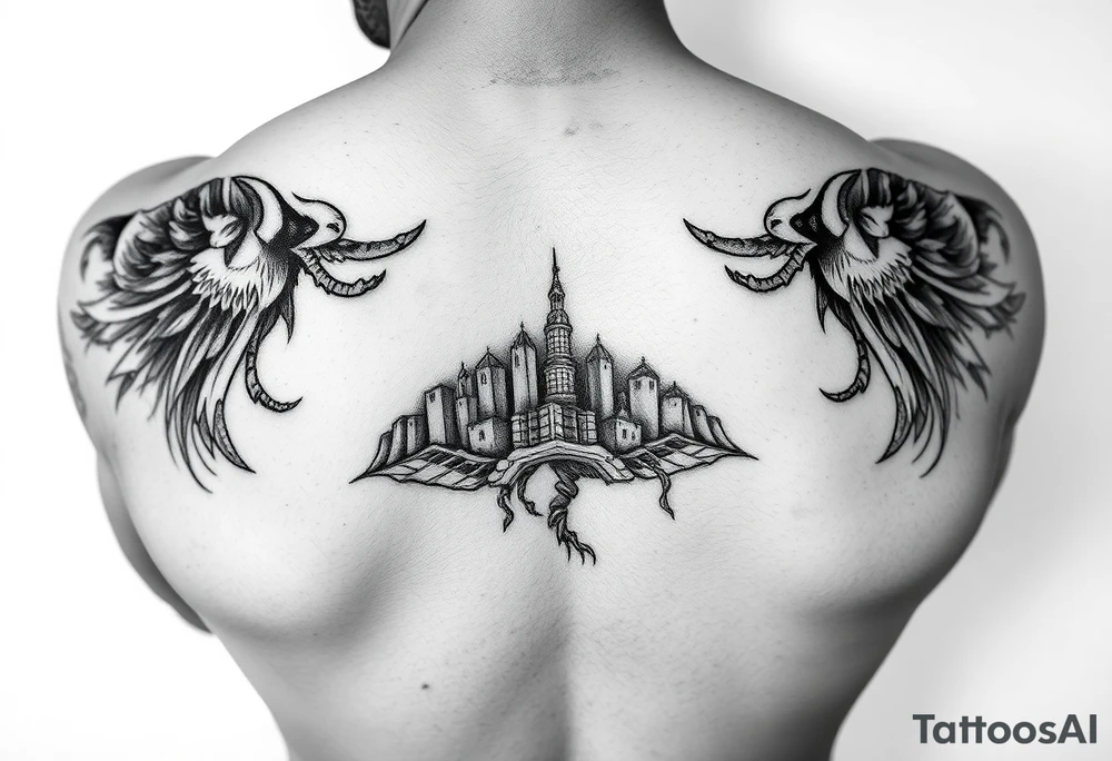 georgia theme tattoo black and white tattoo idea