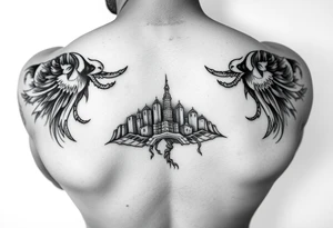 georgia theme tattoo black and white tattoo idea
