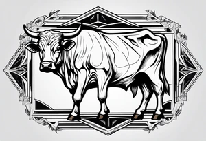 a humanoid cow dressed up like a ghost at halloween tattoo idea