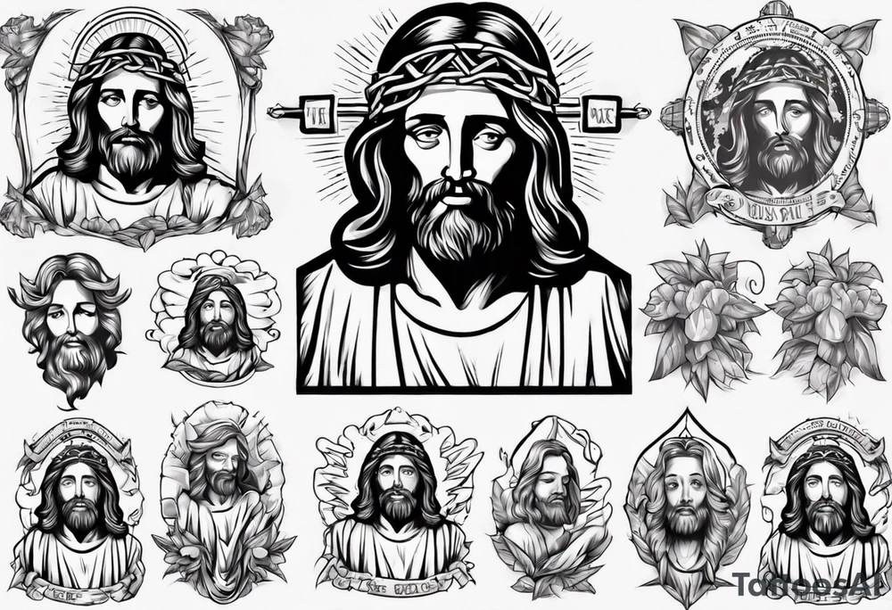 Jesus in a nice tshirt tattoo idea