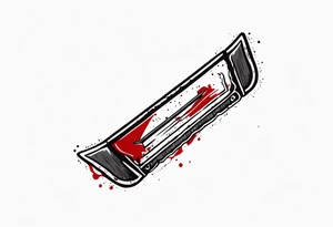 Bloody razor blade tattoo idea