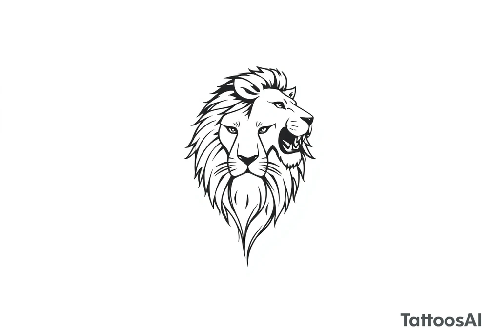 majestic lion tattoo idea