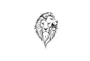 majestic lion tattoo idea