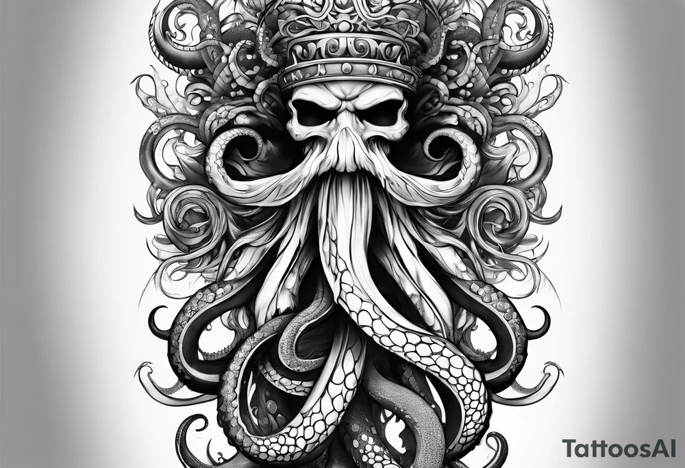 tentacles holding a joint tattoo idea