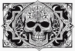 A dark fantasy spooky themed tattoo idea