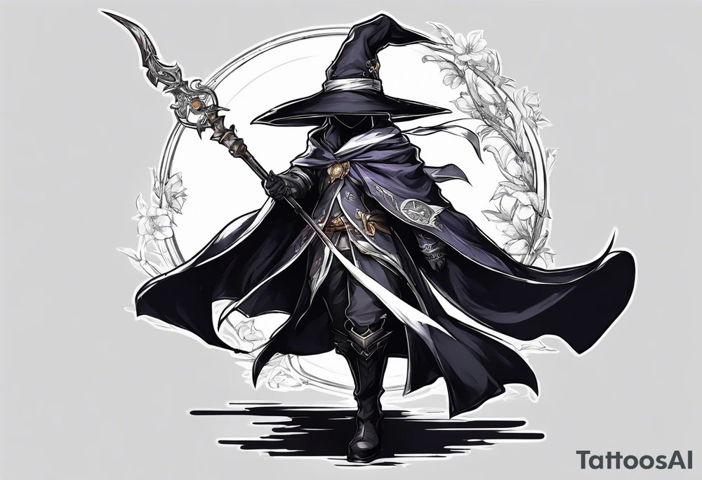 Final fantasy XIV job character Black mage tattoo idea