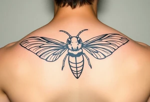 Angry hornet flying with arched body tattoo idea