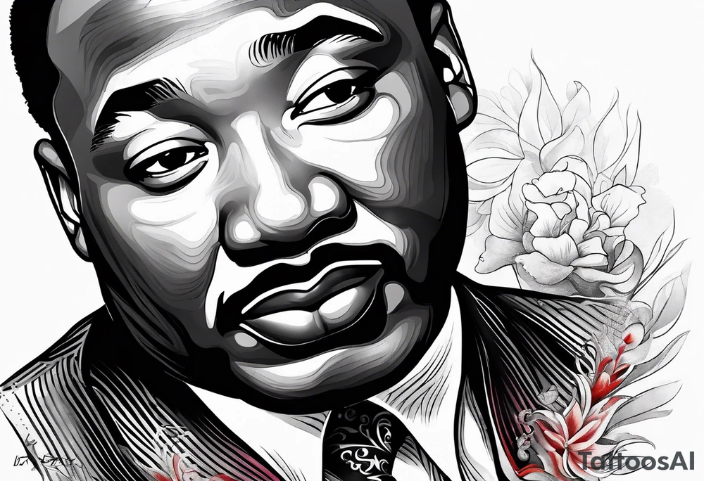 Martin Luther king drawing tattoo idea