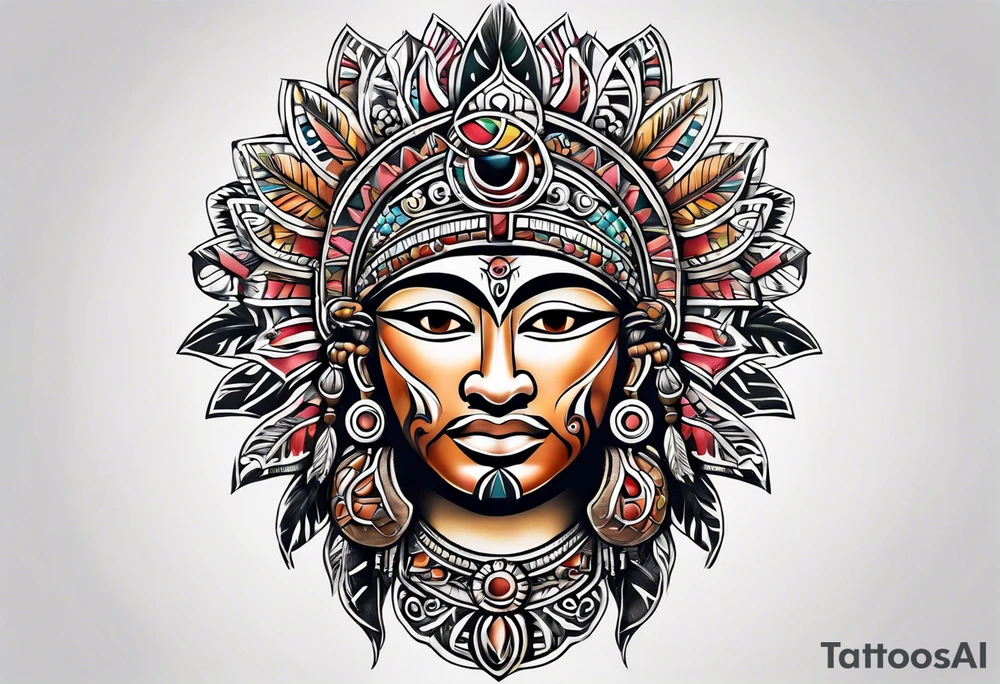 Taino sun tattoo idea