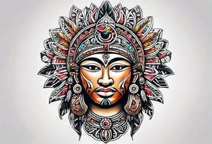 Taino sun tattoo idea