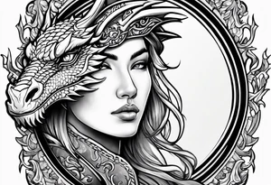 "Property of Master Wolek" with Small dragon head tattoo idea
