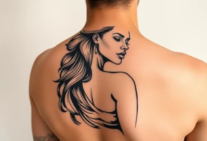 A woman tattoo idea
