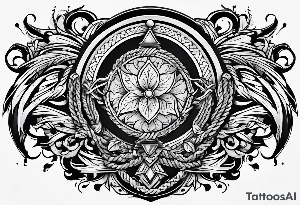 rope frame tattoo idea