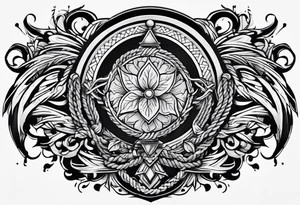 rope frame tattoo idea