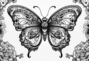 Buterfly patterns tattoo idea
