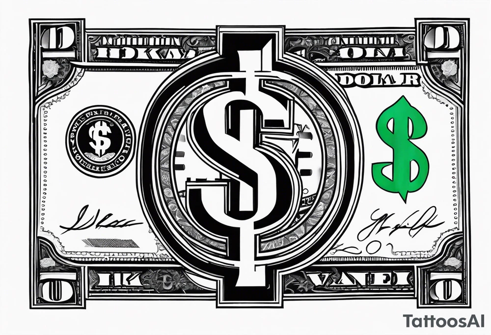 DOLLAR SIGN tattoo idea
