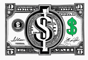 DOLLAR SIGN tattoo idea