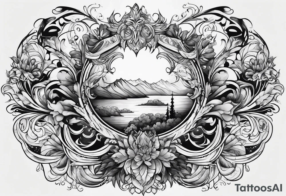 Back neck tattoo idea