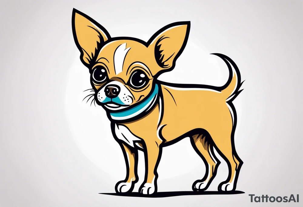 Funny chihuahua tattoo idea