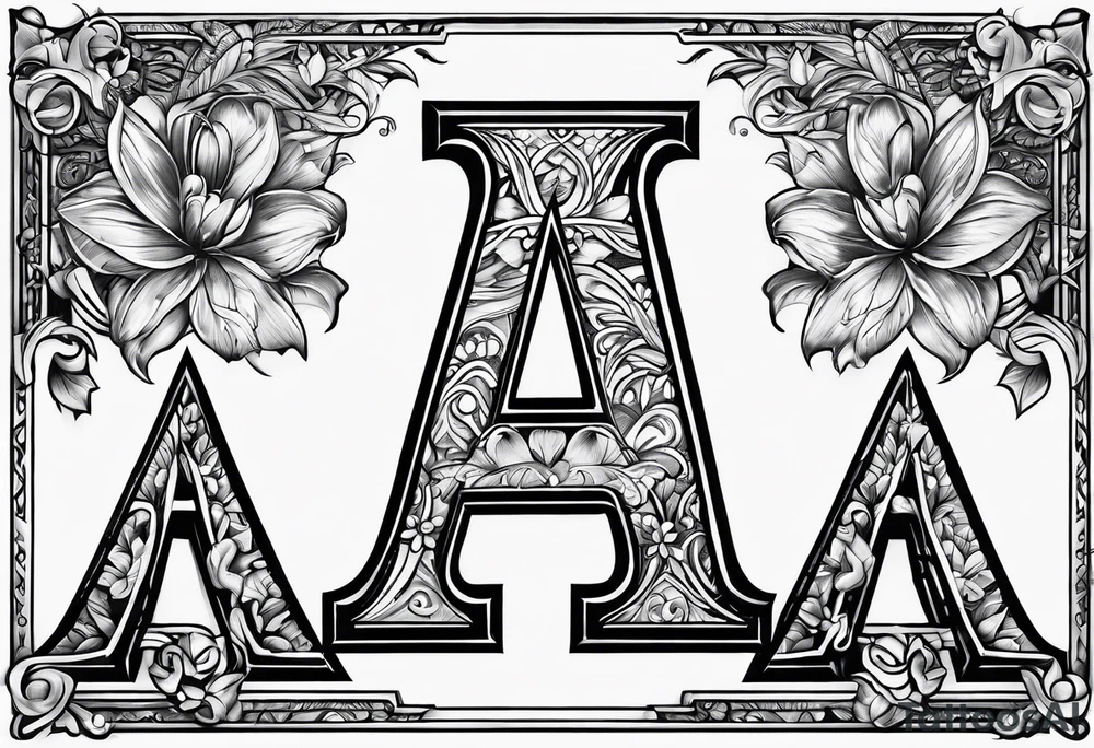 five letter a's tattoo idea