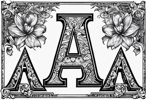 five letter a's tattoo idea