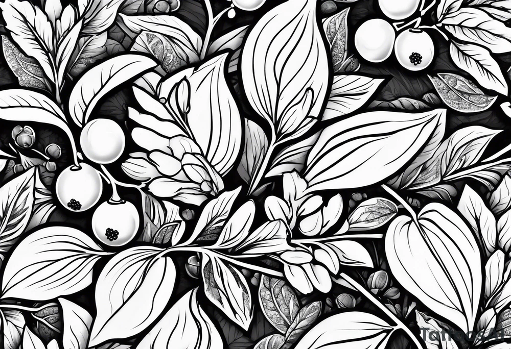 Holly berry birth flower tattoo idea