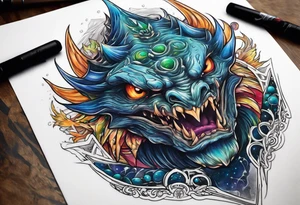 Space monster tattoo idea
