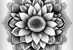 lace flowers tattoo idea