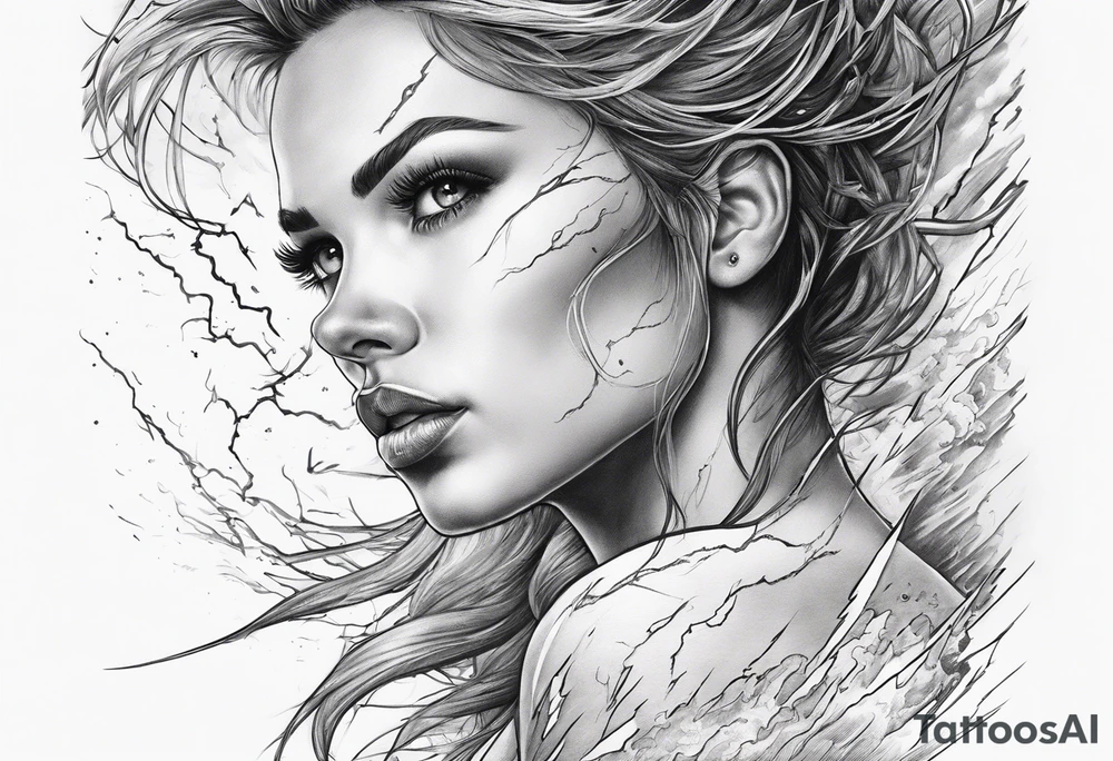 Lightning storm tattoo idea