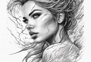 Lightning storm tattoo idea