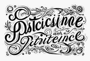 The words persistence discipline and patience tattoo idea